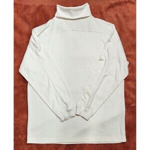 CASUAL CORNER Womens' Medium Vintage Ivory Cotton Blend Turtleneck